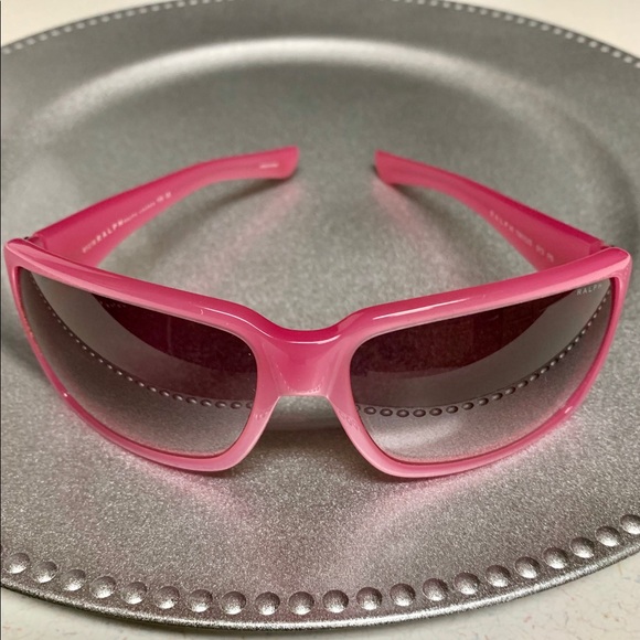 RALPH LAUREN PINK FRAME SUNGLASSES W/CASE NIB - Picture 2 of 8